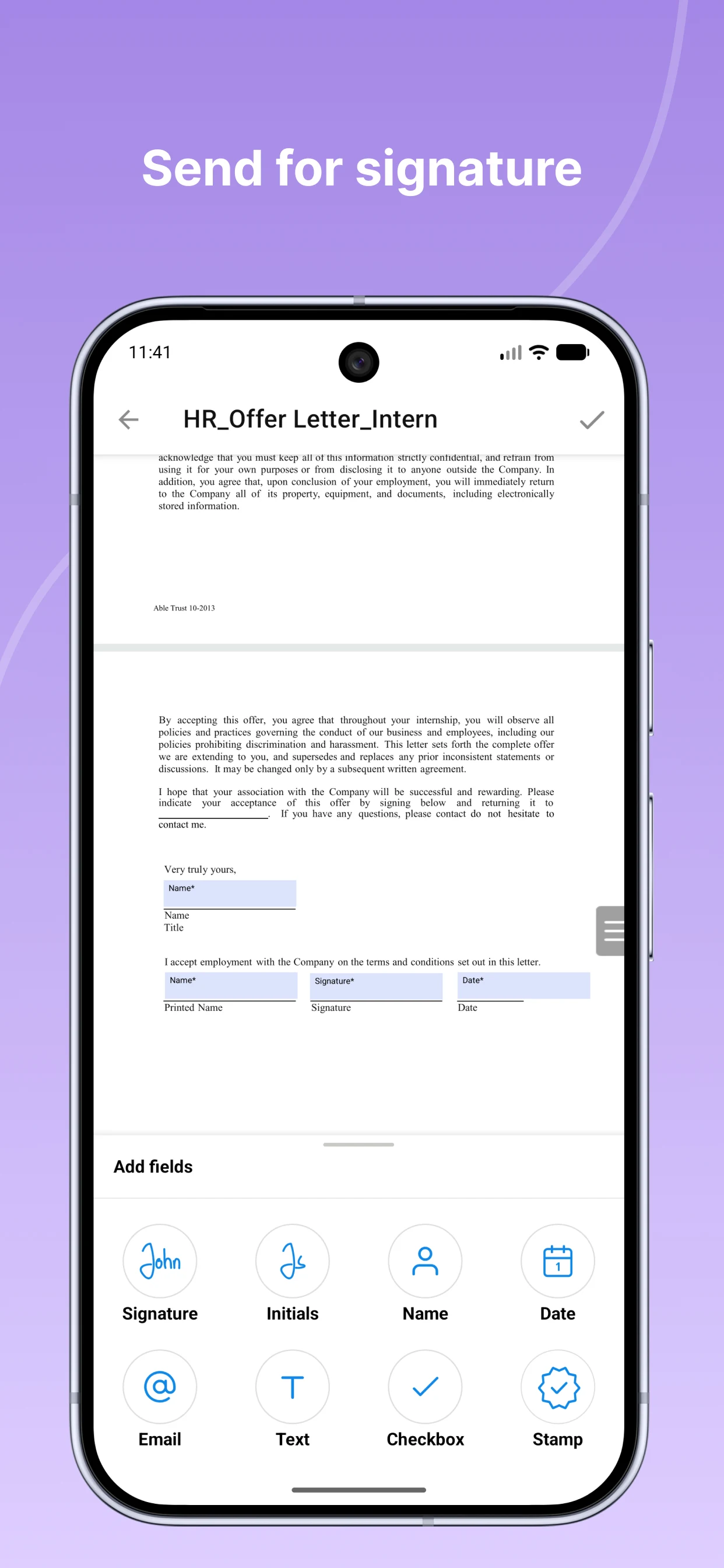 Fill and Sign Docs: Signeasy screenshot